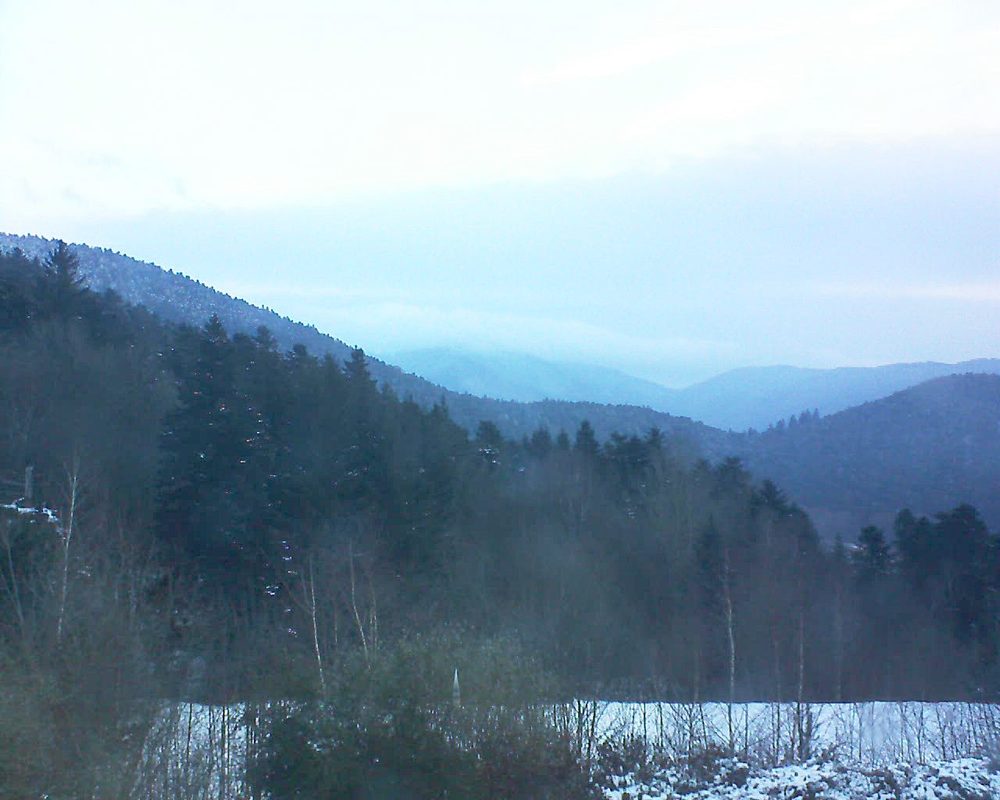 Le petit ballon vu depuis le Domaine Langmatt à Murbach le 27.02.2018 à 07:30 Le petit ballon (Alsace, Vosges) le 27.02.2018 à 07:30