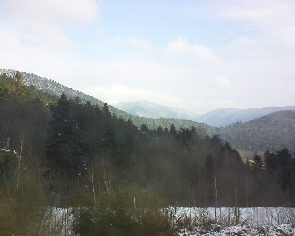 Le petit ballon vu depuis le Domaine Langmatt à Murbach le 27.02.2018 à 09:30 Le petit ballon (Alsace, Vosges) le 27.02.2018 à 09:30
