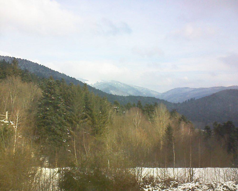 Le petit ballon vu depuis le Domaine Langmatt à Murbach le 27.02.2018 à 10:15 Le petit ballon (Alsace, Vosges) le 27.02.2018 à 10:15