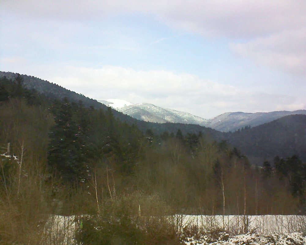 Le petit ballon vu depuis le Domaine Langmatt à Murbach le 27.02.2018 à 12:15 Le petit ballon (Alsace, Vosges) le 27.02.2018 à 12:15