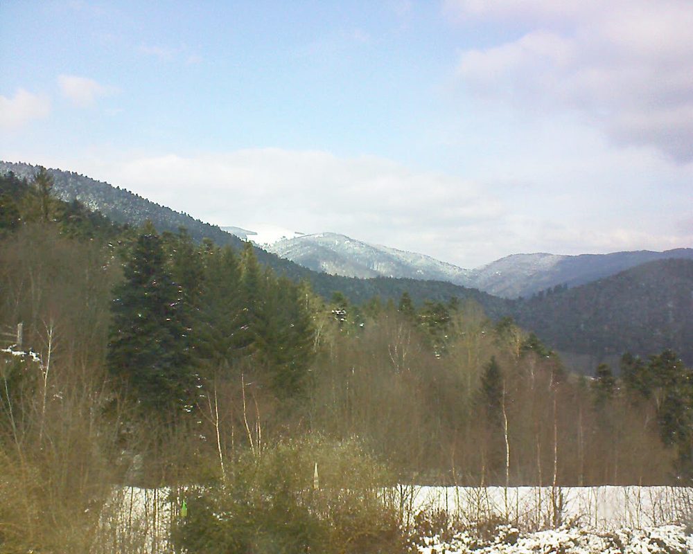 Le petit ballon vu depuis le Domaine Langmatt à Murbach le 27.02.2018 à 12:30 Le petit ballon (Alsace, Vosges) le 27.02.2018 à 12:30