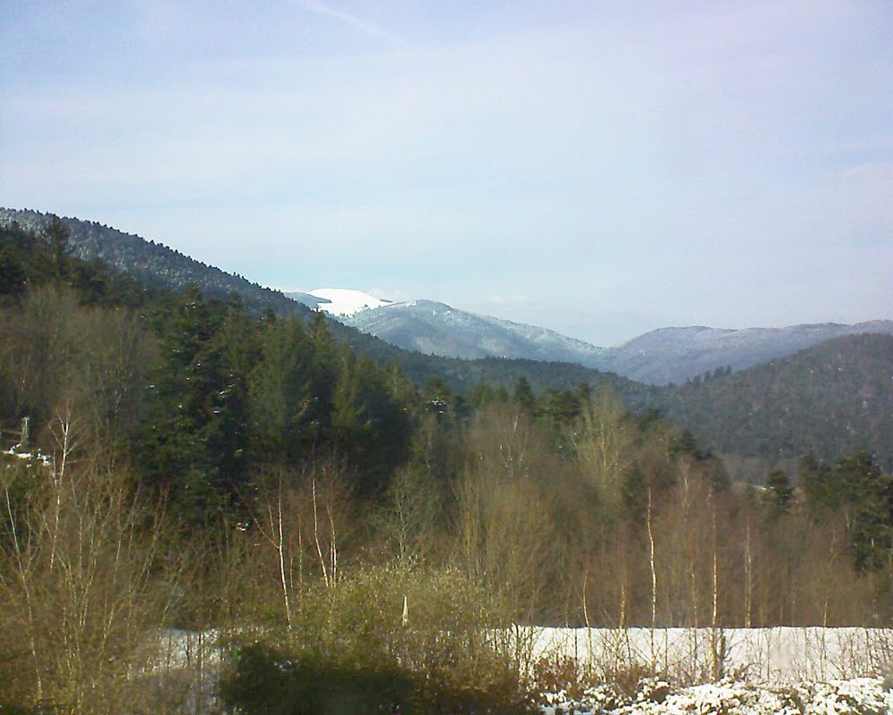 Le petit ballon vu depuis le Domaine Langmatt à Murbach le 27.02.2018 à 15:00 Le petit ballon (Alsace, Vosges) le 27.02.2018 à 15:00