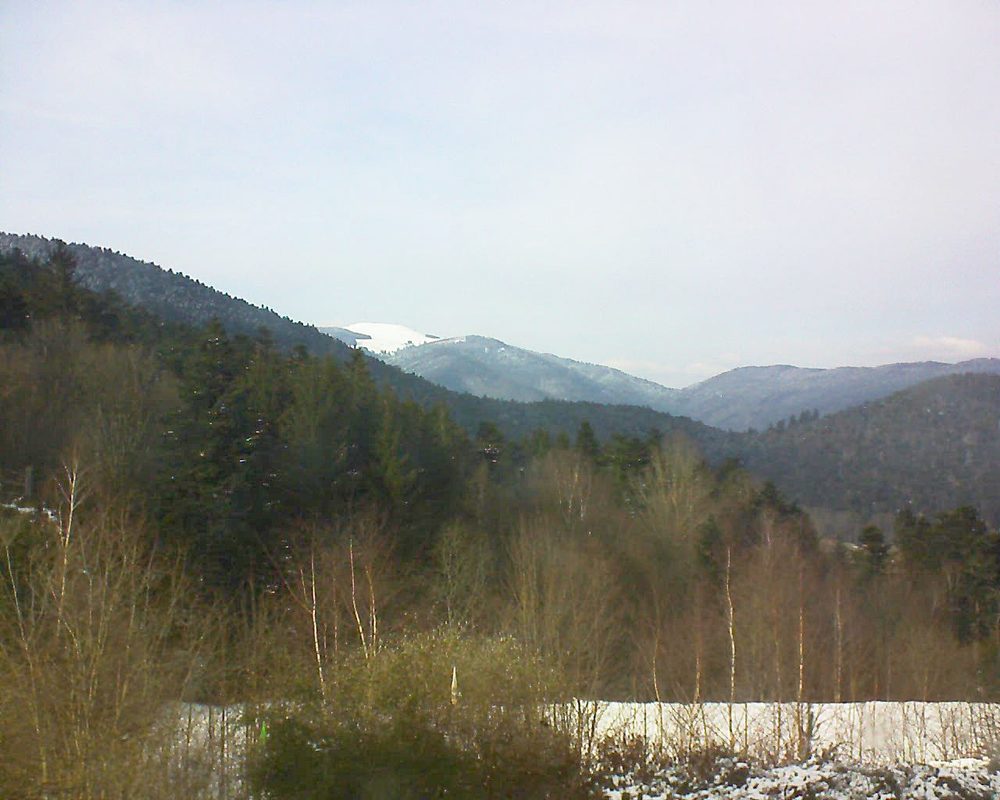 Le petit ballon vu depuis le Domaine Langmatt à Murbach le 27.02.2018 à 15:30 Le petit ballon (Alsace, Vosges) le 27.02.2018 à 15:30