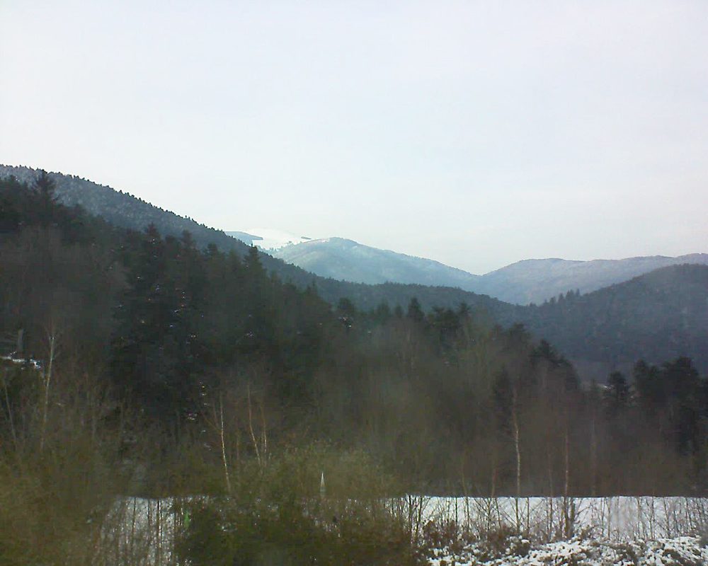 Le petit ballon vu depuis le Domaine Langmatt à Murbach le 27.02.2018 à 17:15 Le petit ballon (Alsace, Vosges) le 27.02.2018 à 17:15