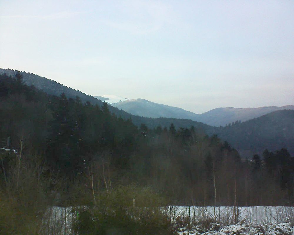 Le petit ballon vu depuis le Domaine Langmatt à Murbach le 27.02.2018 à 17:45 Le petit ballon (Alsace, Vosges) le 27.02.2018 à 17:45