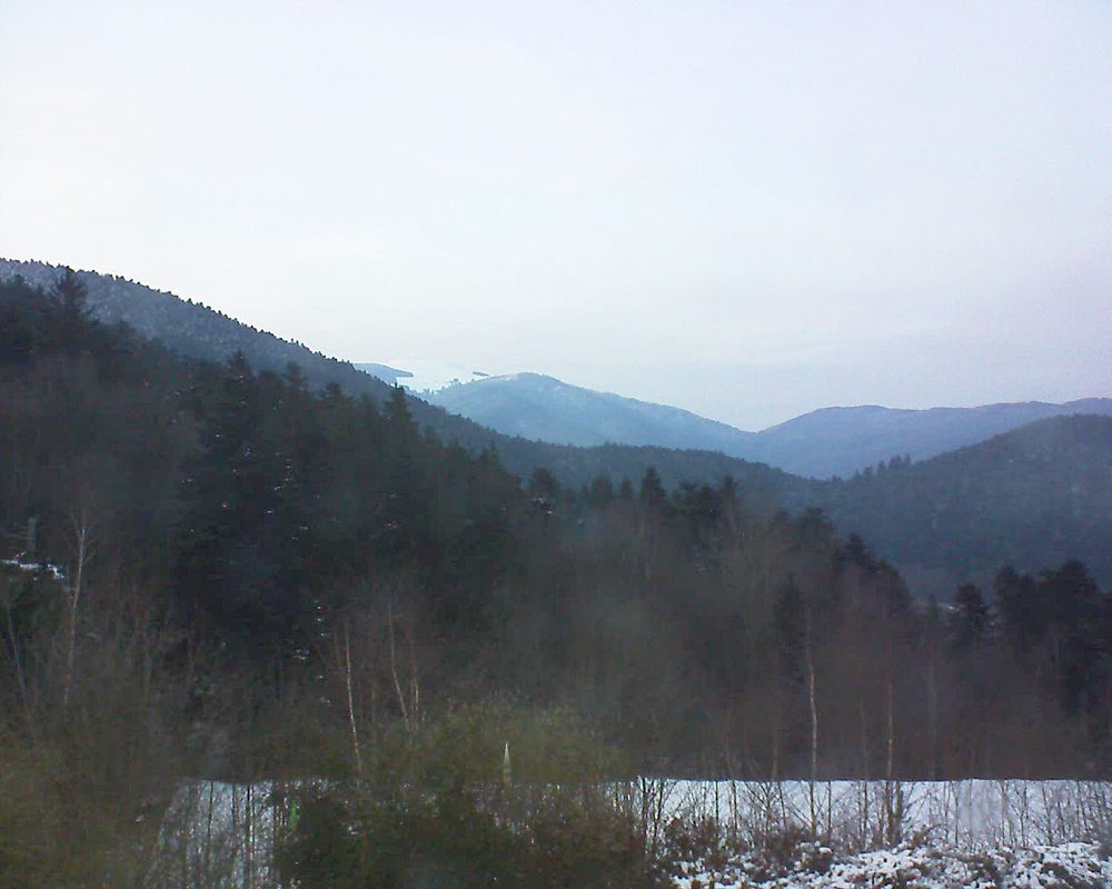 Le petit ballon vu depuis le Domaine Langmatt à Murbach le 27.02.2018 à 18:00 Le petit ballon (Alsace, Vosges) le 27.02.2018 à 18:00