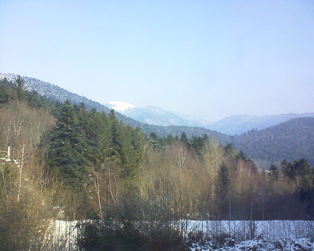 Le petit ballon vu depuis le Domaine Langmatt à Murbach le 28.02.2018 à 10:30 Le petit ballon (Alsace, Vosges) le 28.02.2018 à 10:30