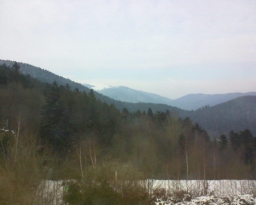 Le petit ballon vu depuis le Domaine Langmatt à Murbach le 28.02.2018 à 16:30 Le petit ballon (Alsace, Vosges) le 28.02.2018 à 16:30