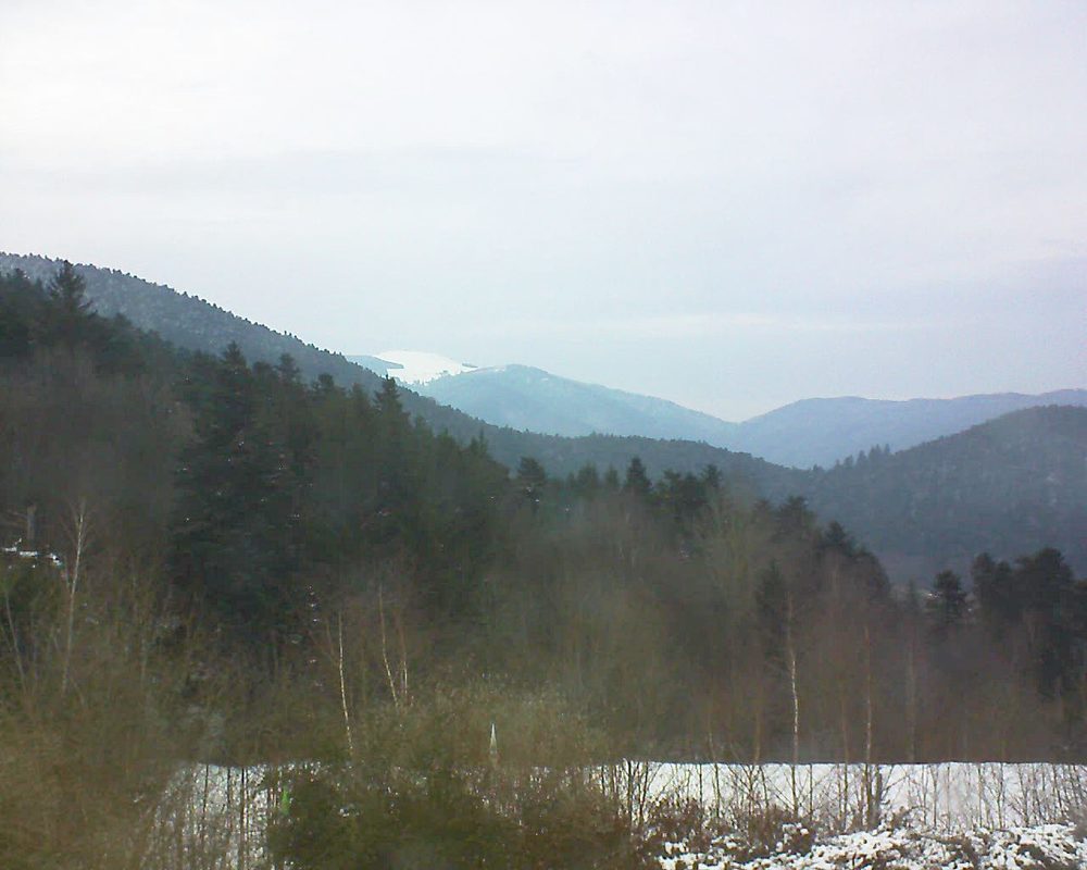 Le petit ballon vu depuis le Domaine Langmatt à Murbach le 28.02.2018 à 17:15 Le petit ballon (Alsace, Vosges) le 28.02.2018 à 17:15