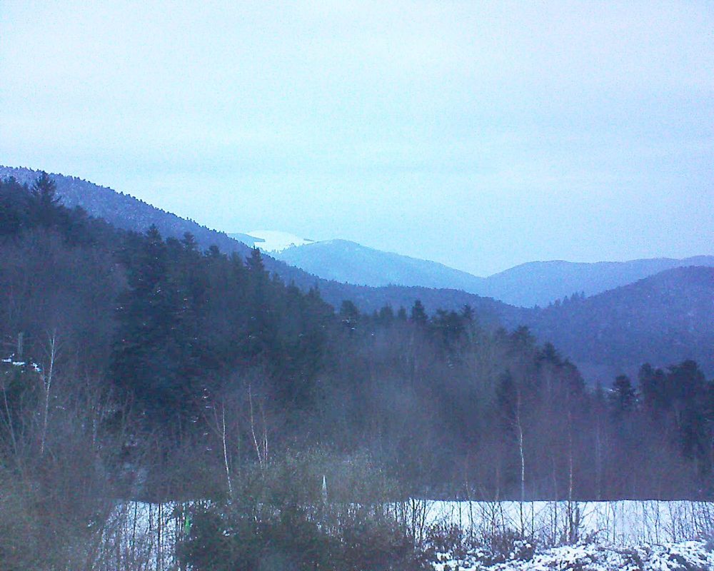 Le petit ballon vu depuis le Domaine Langmatt à Murbach le 28.02.2018 à 18:15 Le petit ballon (Alsace, Vosges) le 28.02.2018 à 18:15