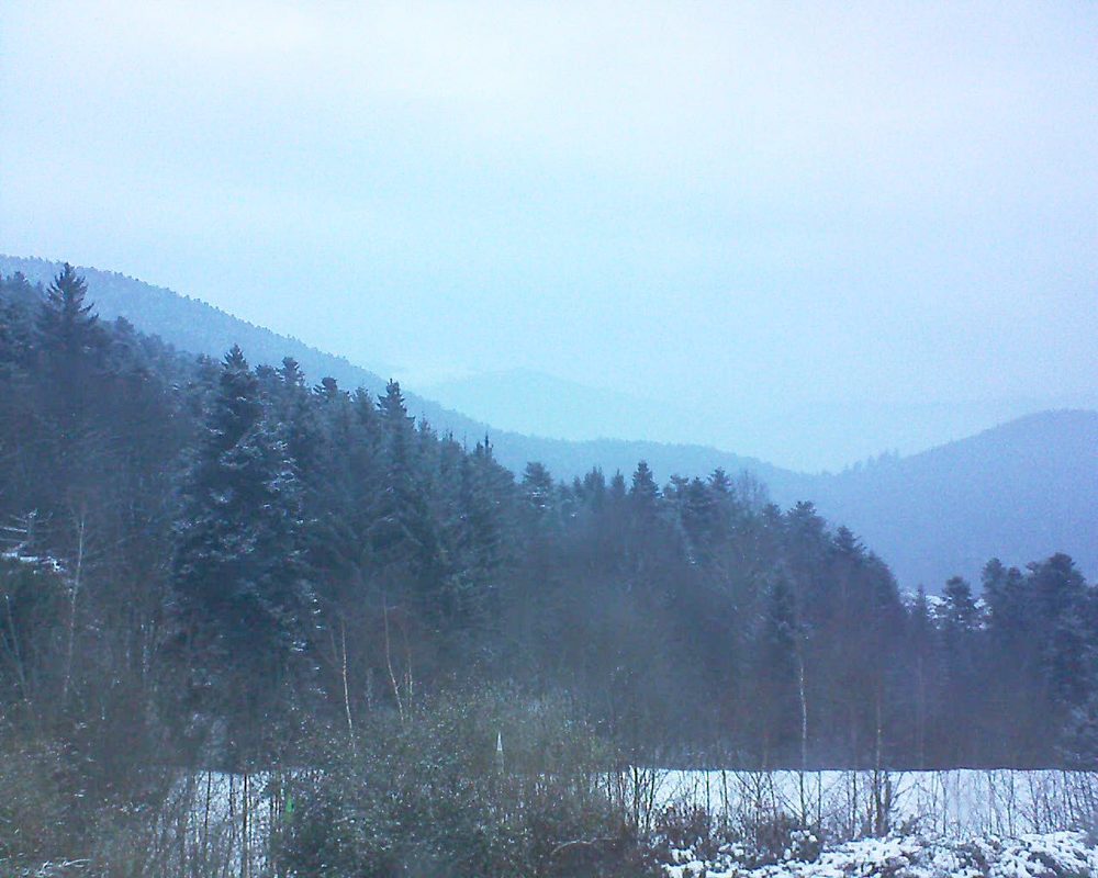 Le petit ballon vu depuis le Domaine Langmatt à Murbach le 01.03.2018 à 07:30 Le petit ballon (Alsace, Vosges) le 01.03.2018 à 07:30