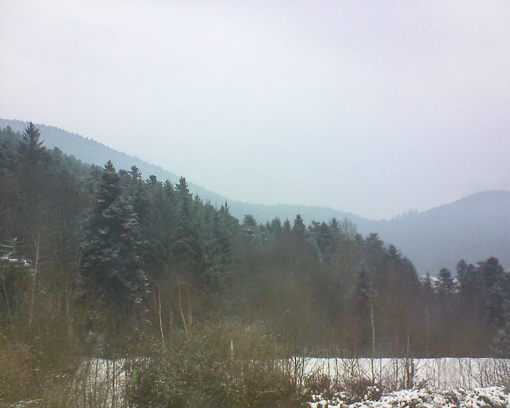 Le petit ballon vu depuis le Domaine Langmatt à Murbach le 01.03.2018 à 09:30 Le petit ballon (Alsace, Vosges) le 01.03.2018 à 09:30
