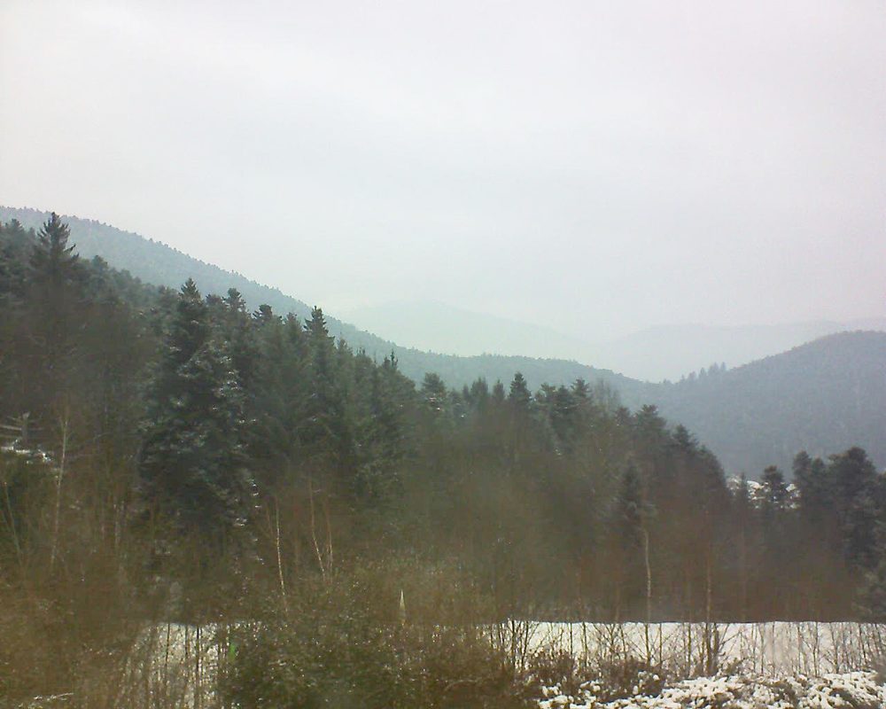 Le petit ballon vu depuis le Domaine Langmatt à Murbach le 01.03.2018 à 12:30 Le petit ballon (Alsace, Vosges) le 01.03.2018 à 12:30