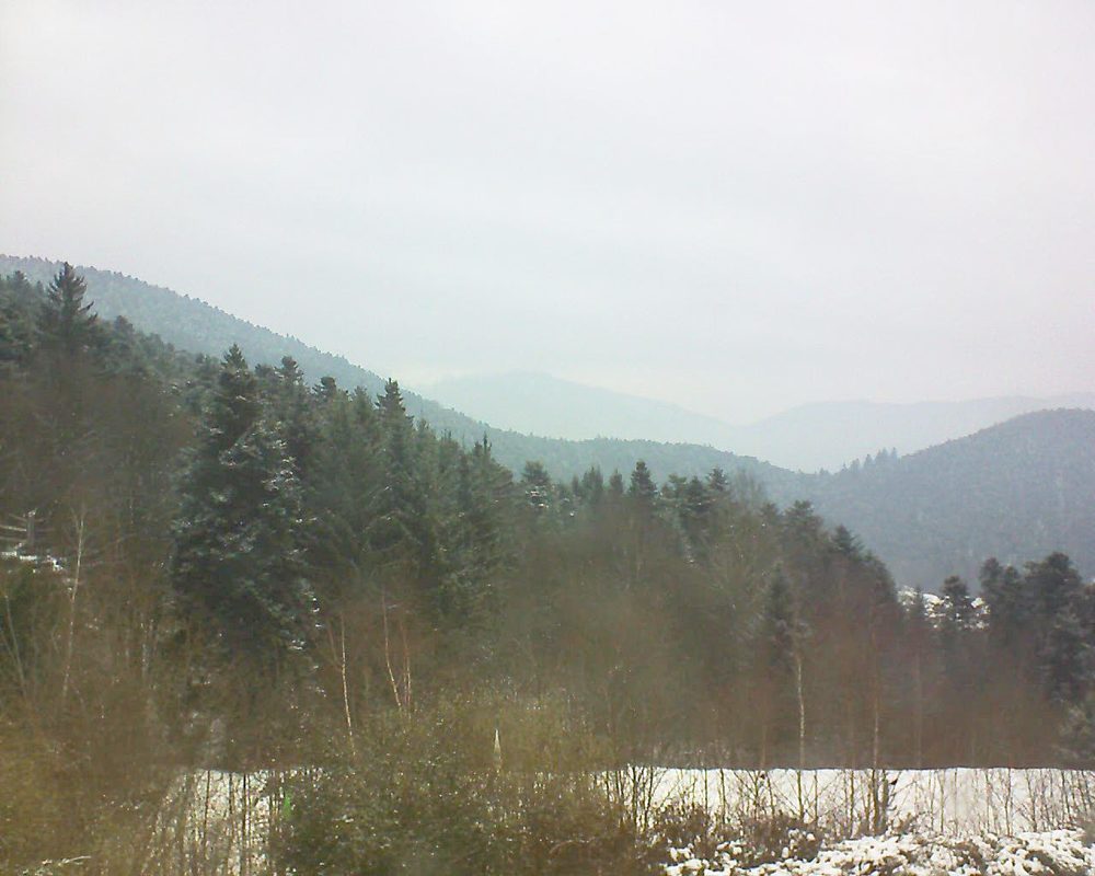 Le petit ballon vu depuis le Domaine Langmatt à Murbach le 01.03.2018 à 13:00 Le petit ballon (Alsace, Vosges) le 01.03.2018 à 13:00