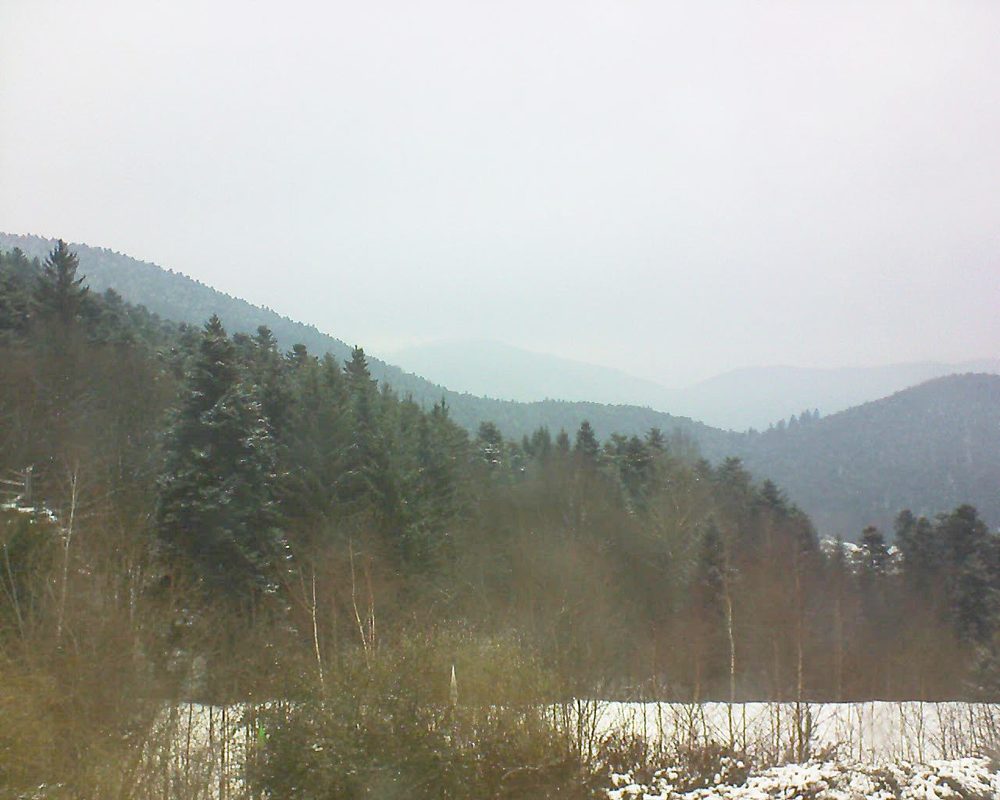 Le petit ballon vu depuis le Domaine Langmatt à Murbach le 01.03.2018 à 15:00 Le petit ballon (Alsace, Vosges) le 01.03.2018 à 15:00