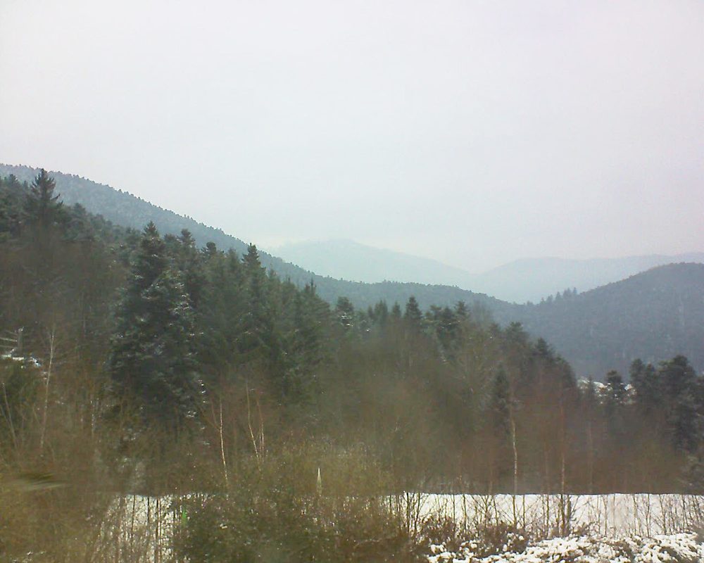 Le petit ballon vu depuis le Domaine Langmatt à Murbach le 01.03.2018 à 15:15 Le petit ballon (Alsace, Vosges) le 01.03.2018 à 15:15