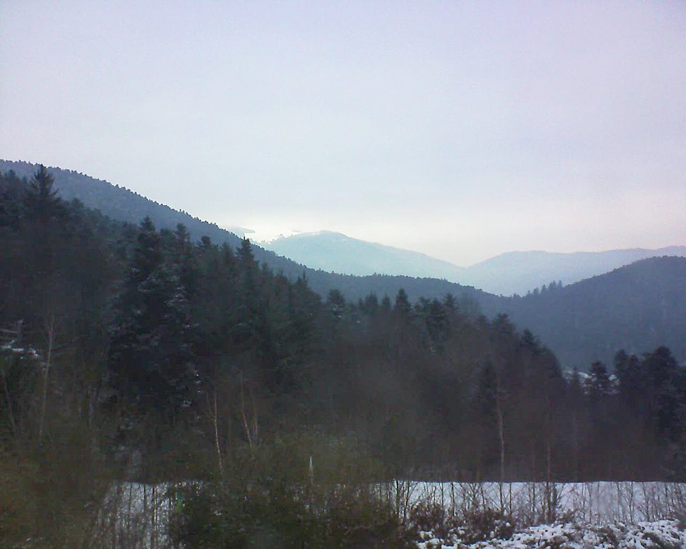 Le petit ballon vu depuis le Domaine Langmatt à Murbach le 01.03.2018 à 16:30 Le petit ballon (Alsace, Vosges) le 01.03.2018 à 16:30