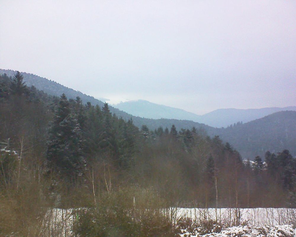 Le petit ballon vu depuis le Domaine Langmatt à Murbach le 01.03.2018 à 16:45 Le petit ballon (Alsace, Vosges) le 01.03.2018 à 16:45