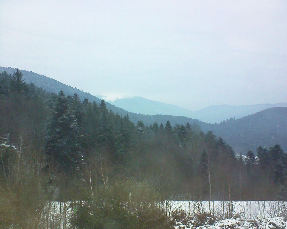Le petit ballon vu depuis le Domaine Langmatt à Murbach le 01.03.2018 à 17:15 Le petit ballon (Alsace, Vosges) le 01.03.2018 à 17:15