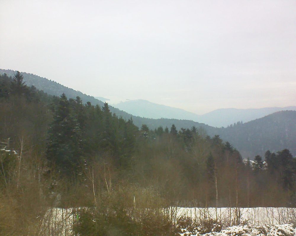 Le petit ballon vu depuis le Domaine Langmatt à Murbach le 02.03.2018 à 10:30 Le petit ballon (Alsace, Vosges) le 02.03.2018 à 10:30