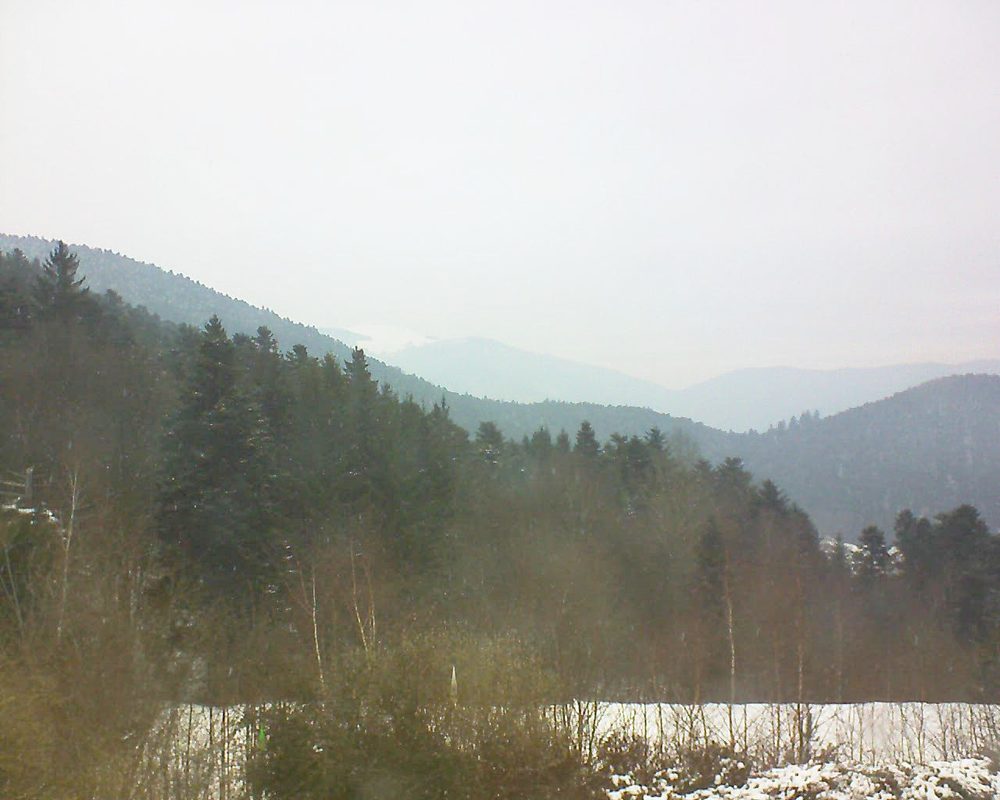 Le petit ballon vu depuis le Domaine Langmatt à Murbach le 02.03.2018 à 10:45 Le petit ballon (Alsace, Vosges) le 02.03.2018 à 10:45