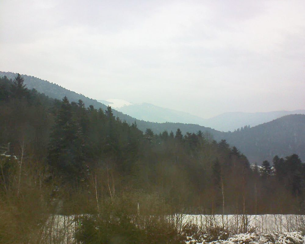 Le petit ballon vu depuis le Domaine Langmatt à Murbach le 02.03.2018 à 12:00 Le petit ballon (Alsace, Vosges) le 02.03.2018 à 12:00