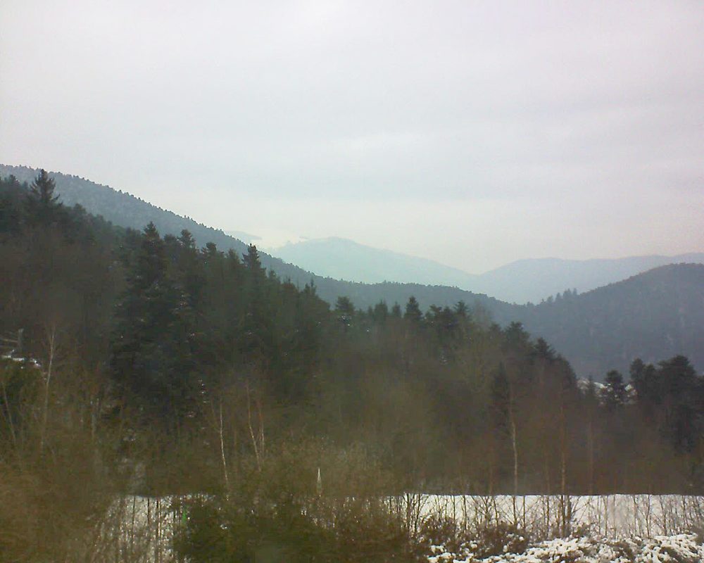 Le petit ballon vu depuis le Domaine Langmatt à Murbach le 02.03.2018 à 12:15 Le petit ballon (Alsace, Vosges) le 02.03.2018 à 12:15