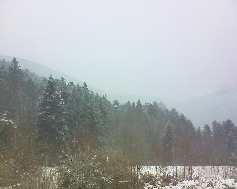 Le petit ballon vu depuis le Domaine Langmatt à Murbach le 02.03.2018 à 17:00 Le petit ballon (Alsace, Vosges) le 02.03.2018 à 17:00