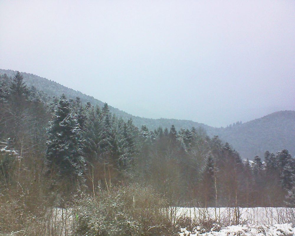 Le petit ballon vu depuis le Domaine Langmatt à Murbach le 02.03.2018 à 17:30 Le petit ballon (Alsace, Vosges) le 02.03.2018 à 17:30