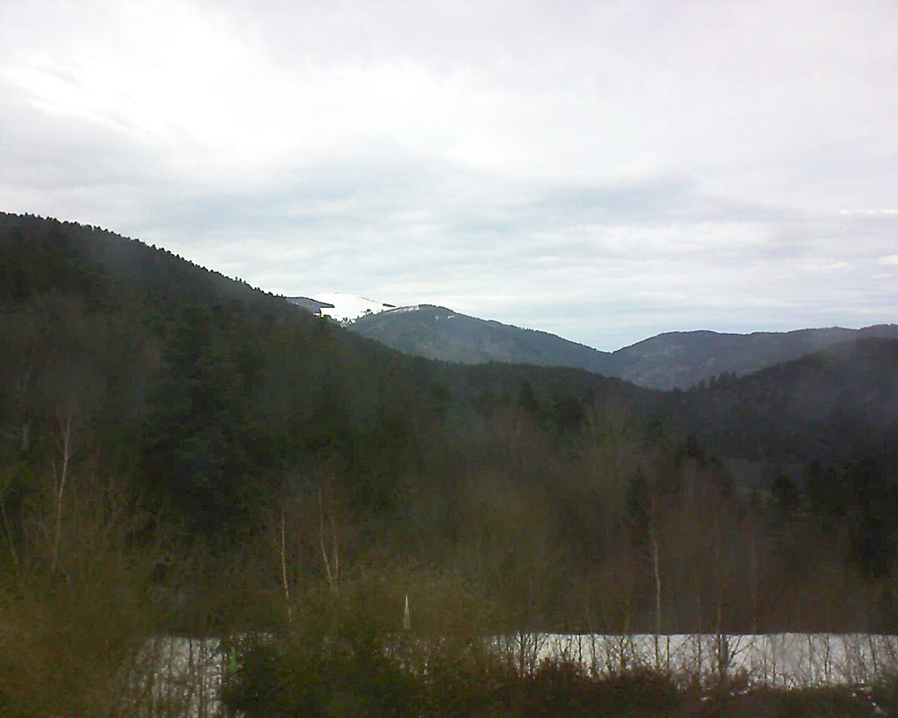 Le petit ballon vu depuis le Domaine Langmatt à Murbach le 04.03.2018 à 15:15 Le petit ballon (Alsace, Vosges) le 04.03.2018 à 15:15