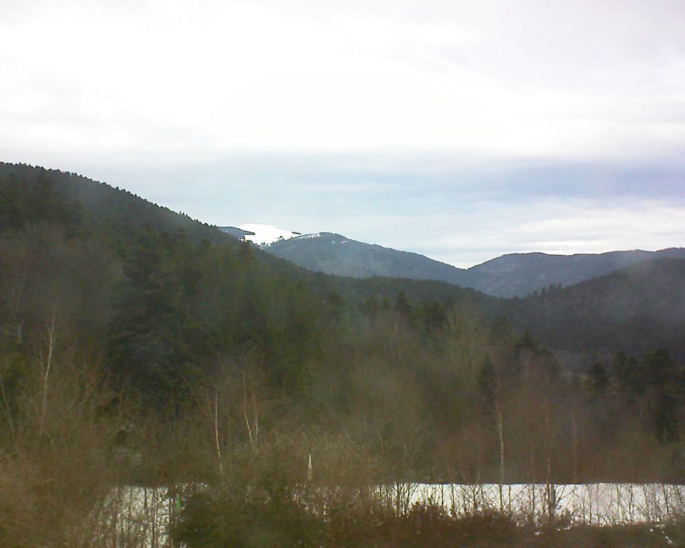 Le petit ballon vu depuis le Domaine Langmatt à Murbach le 04.03.2018 à 15:30 Le petit ballon (Alsace, Vosges) le 04.03.2018 à 15:30