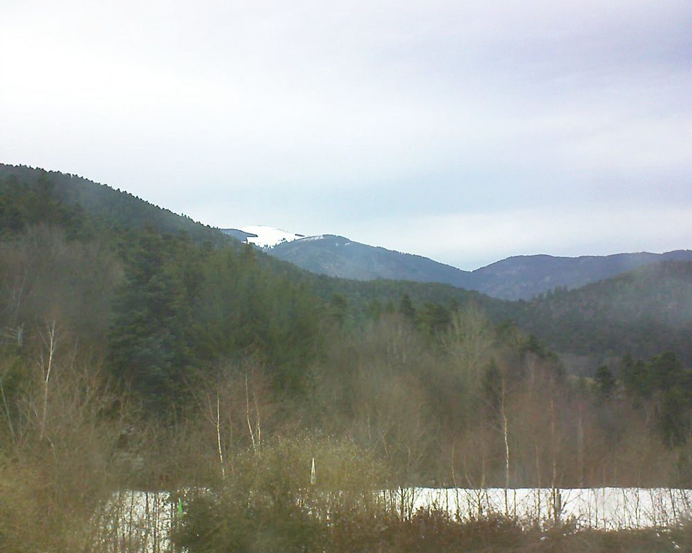 Le petit ballon vu depuis le Domaine Langmatt à Murbach le 04.03.2018 à 16:30 Le petit ballon (Alsace, Vosges) le 04.03.2018 à 16:30