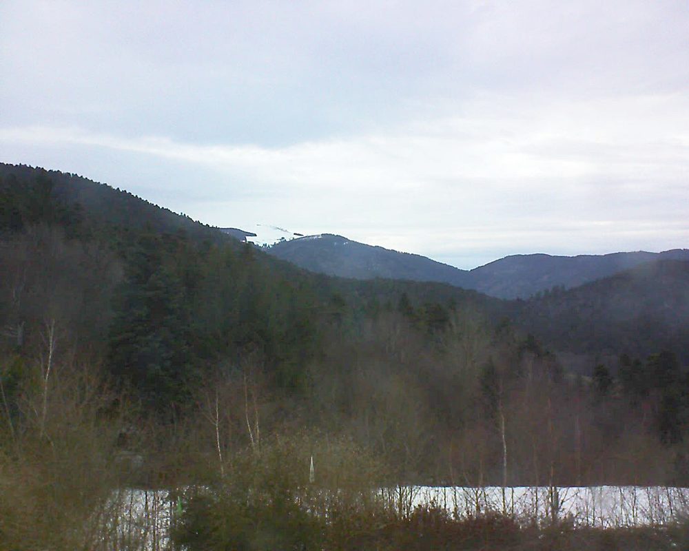 Le petit ballon vu depuis le Domaine Langmatt à Murbach le 04.03.2018 à 17:15 Le petit ballon (Alsace, Vosges) le 04.03.2018 à 17:15