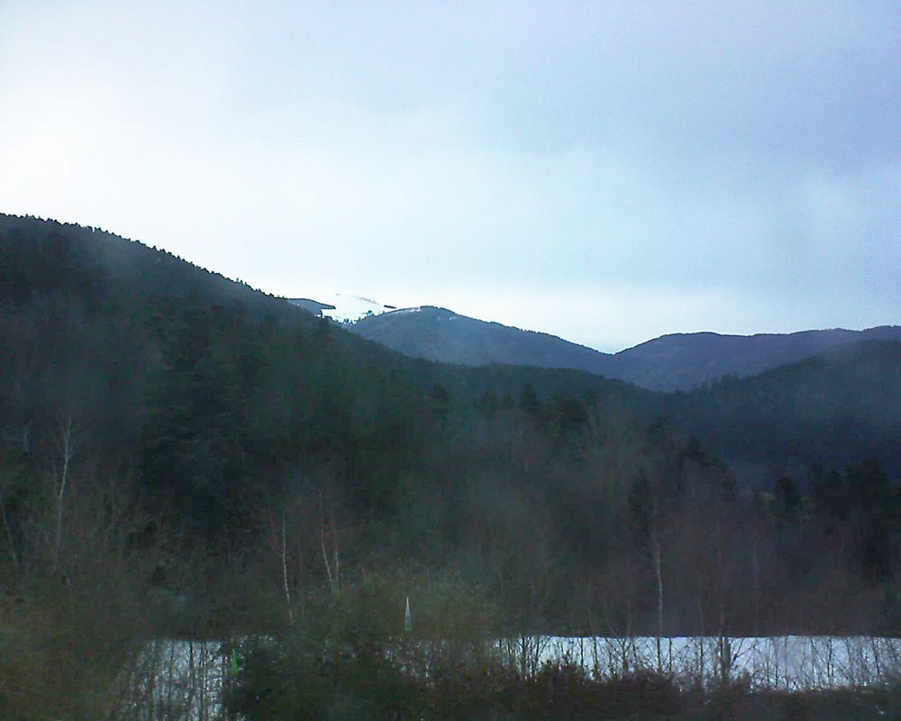 Le petit ballon vu depuis le Domaine Langmatt à Murbach le 04.03.2018 à 17:45 Le petit ballon (Alsace, Vosges) le 04.03.2018 à 17:45