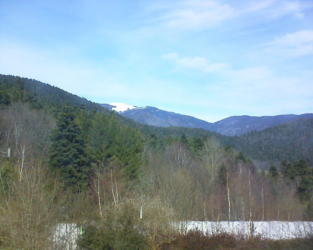 Le petit ballon vu depuis le Domaine Langmatt à Murbach le 05.03.2018 à 12:45 Le petit ballon (Alsace, Vosges) le 05.03.2018 à 12:45