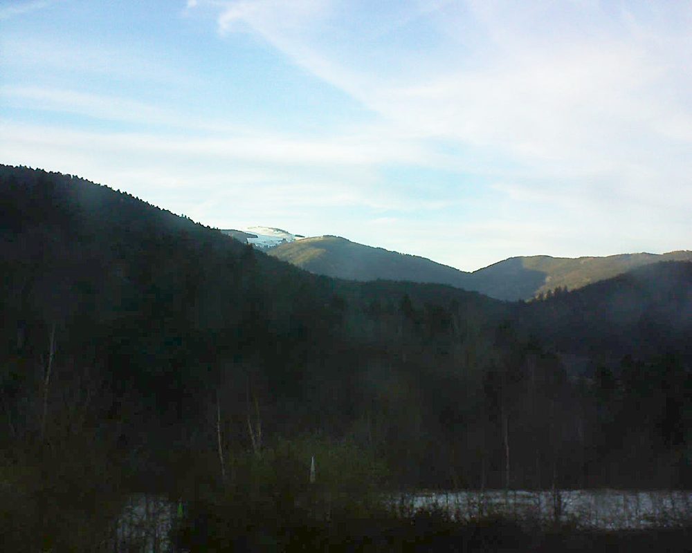 Le petit ballon vu depuis le Domaine Langmatt à Murbach le 05.03.2018 à 17:45 Le petit ballon (Alsace, Vosges) le 05.03.2018 à 17:45
