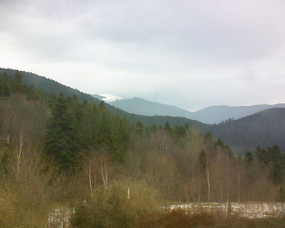 Le petit ballon vu depuis le Domaine Langmatt à Murbach le 06.03.2018 à 13:00 Le petit ballon (Alsace, Vosges) le 06.03.2018 à 13:00