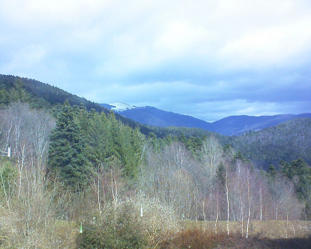 Le petit ballon vu depuis le Domaine Langmatt à Murbach le 07.03.2018 à 11:30 Le petit ballon (Alsace, Vosges) le 07.03.2018 à 11:30