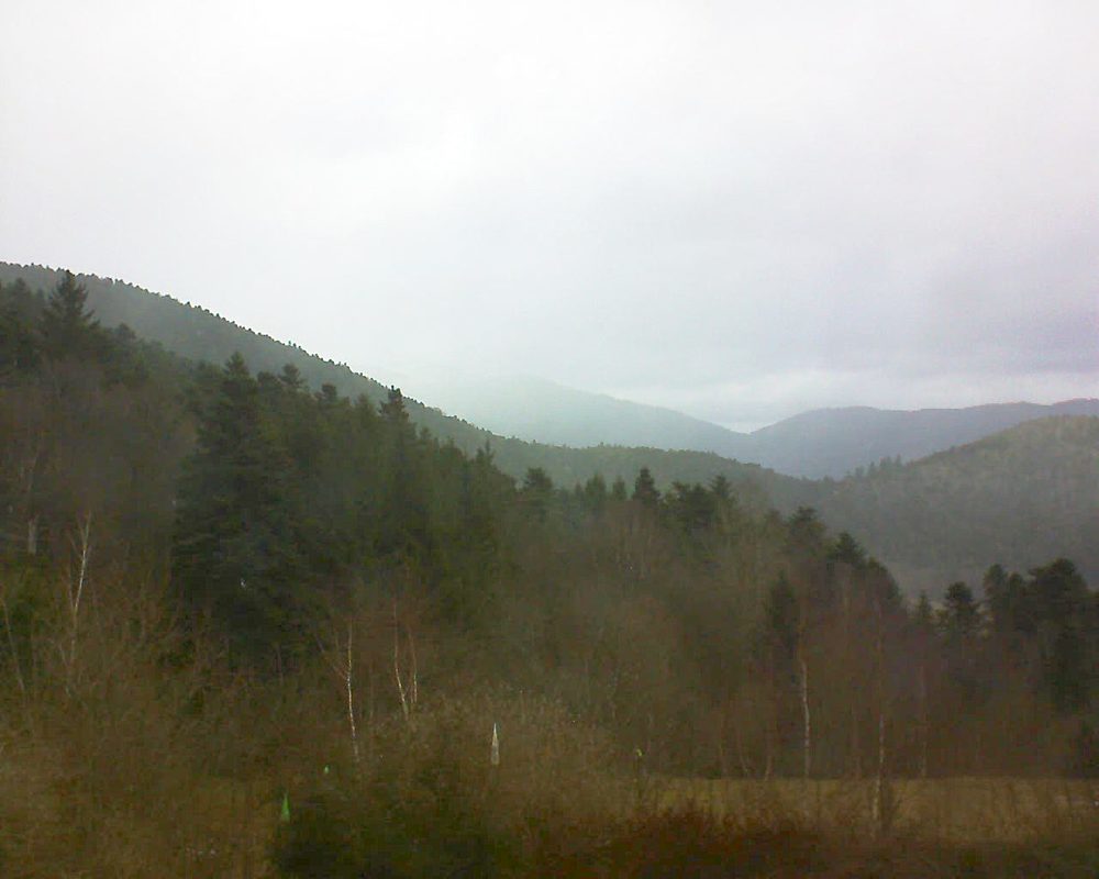 Le petit ballon vu depuis le Domaine Langmatt à Murbach le 07.03.2018 à 12:15 Le petit ballon (Alsace, Vosges) le 07.03.2018 à 12:15