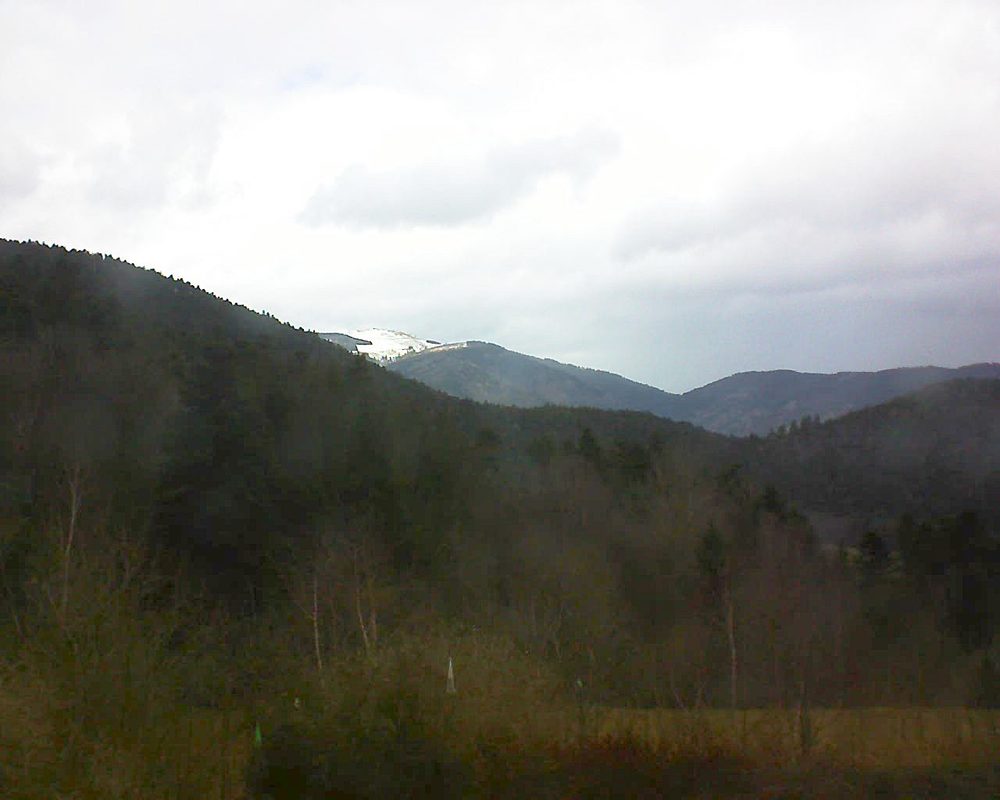 Le petit ballon vu depuis le Domaine Langmatt à Murbach le 07.03.2018 à 13:15 Le petit ballon (Alsace, Vosges) le 07.03.2018 à 13:15
