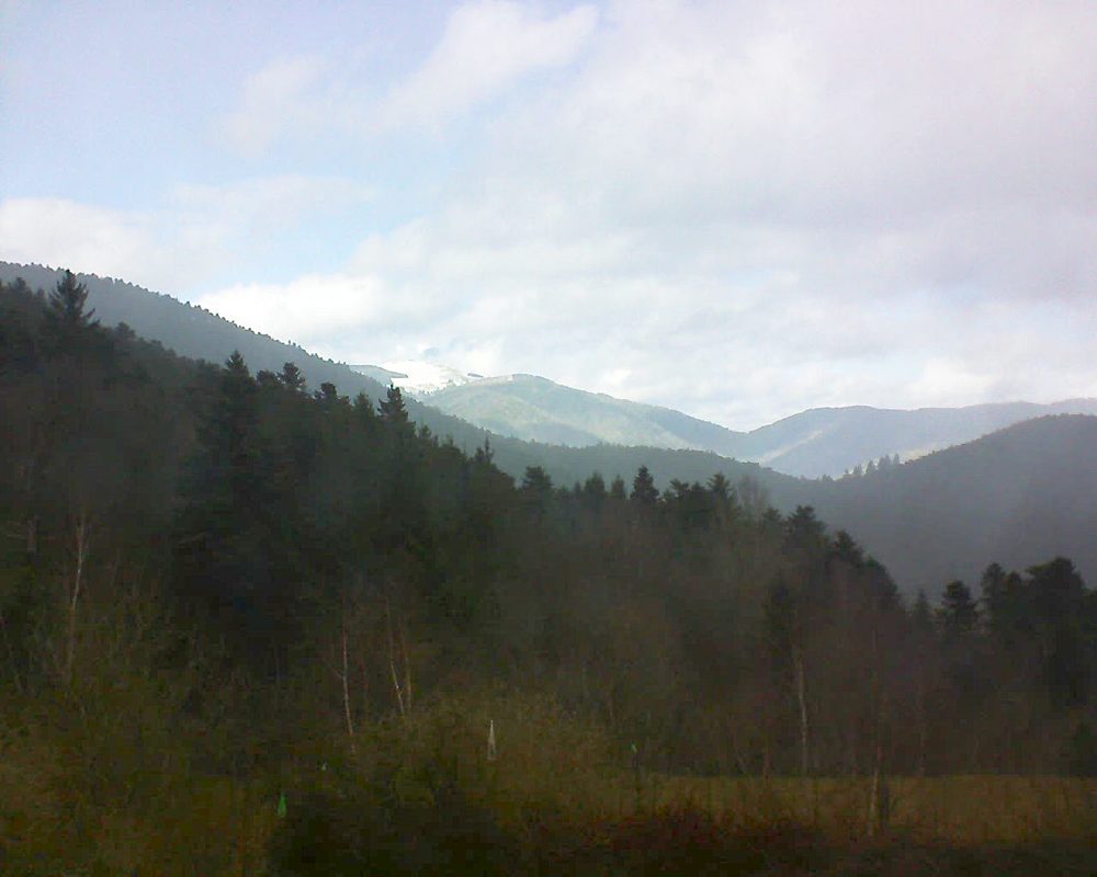 Le petit ballon vu depuis le Domaine Langmatt à Murbach le 07.03.2018 à 14:30 Le petit ballon (Alsace, Vosges) le 07.03.2018 à 14:30