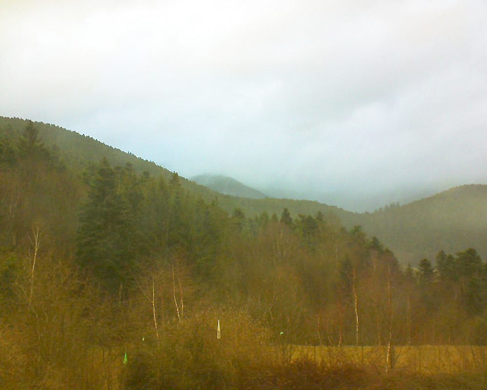 Le petit ballon vu depuis le Domaine Langmatt à Murbach le 07.03.2018 à 18:00 Le petit ballon (Alsace, Vosges) le 07.03.2018 à 18:00