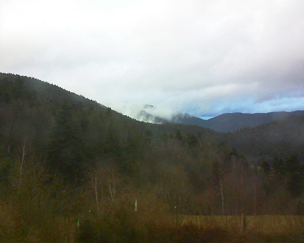 Le petit ballon vu depuis le Domaine Langmatt à Murbach le 07.03.2018 à 18:15 Le petit ballon (Alsace, Vosges) le 07.03.2018 à 18:15