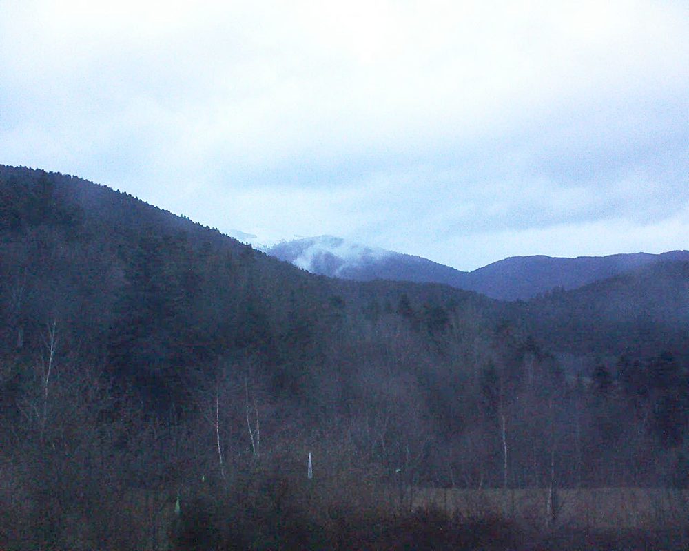 Le petit ballon vu depuis le Domaine Langmatt à Murbach le 07.03.2018 à 18:30 Le petit ballon (Alsace, Vosges) le 07.03.2018 à 18:30