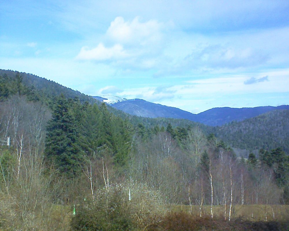 Le petit ballon vu depuis le Domaine Langmatt à Murbach le 08.03.2018 à 11:45 Le petit ballon (Alsace, Vosges) le 08.03.2018 à 11:45