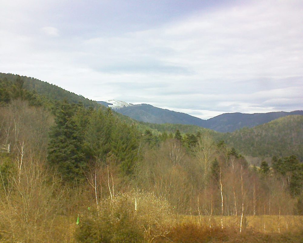 Le petit ballon vu depuis le Domaine Langmatt à Murbach le 09.03.2018 à 13:15 Le petit ballon (Alsace, Vosges) le 09.03.2018 à 13:15