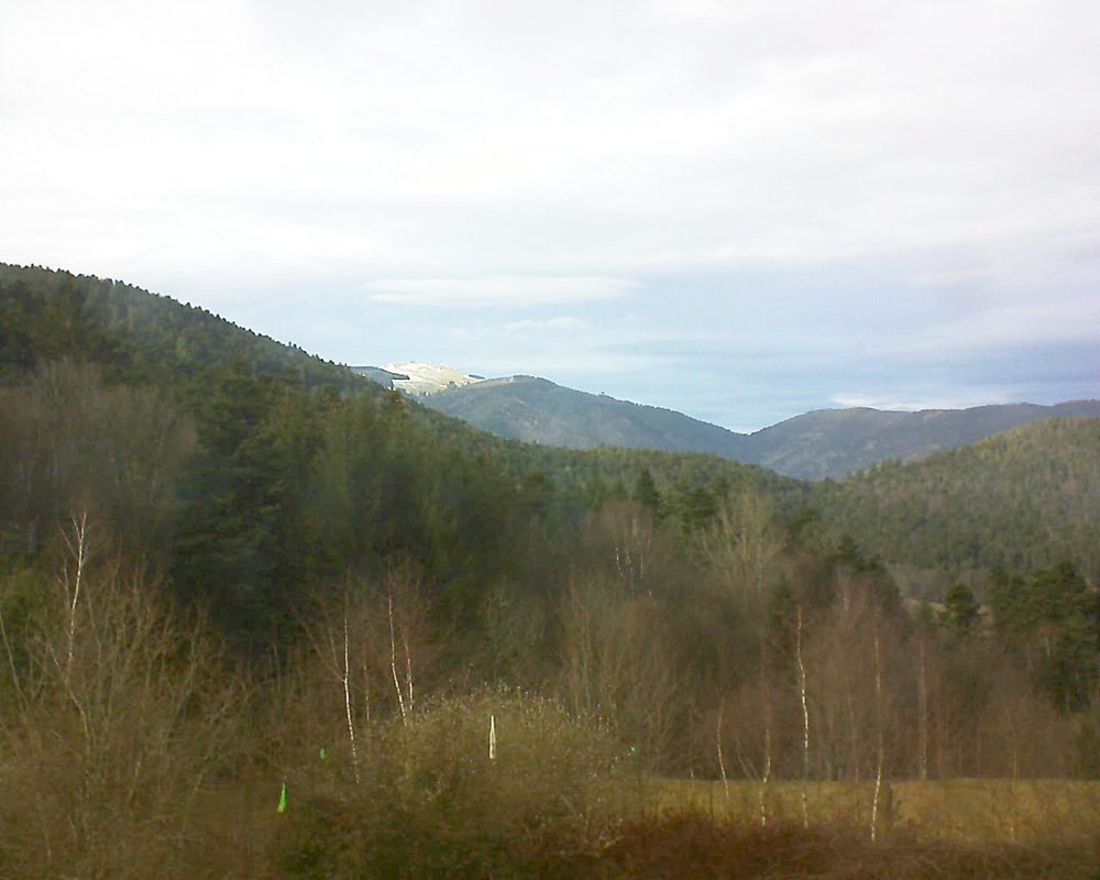 Le petit ballon vu depuis le Domaine Langmatt à Murbach le 09.03.2018 à 16:00 Le petit ballon (Alsace, Vosges) le 09.03.2018 à 16:00
