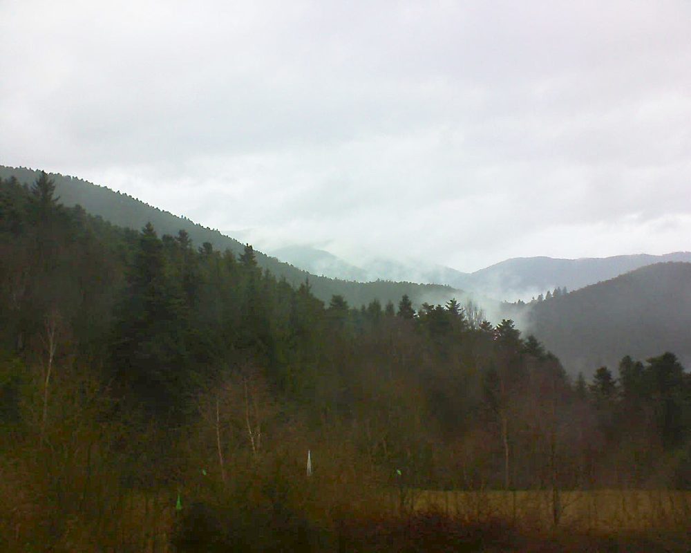 Le petit ballon vu depuis le Domaine Langmatt à Murbach le 10.03.2018 à 15:30 Le petit ballon (Alsace, Vosges) le 10.03.2018 à 15:30