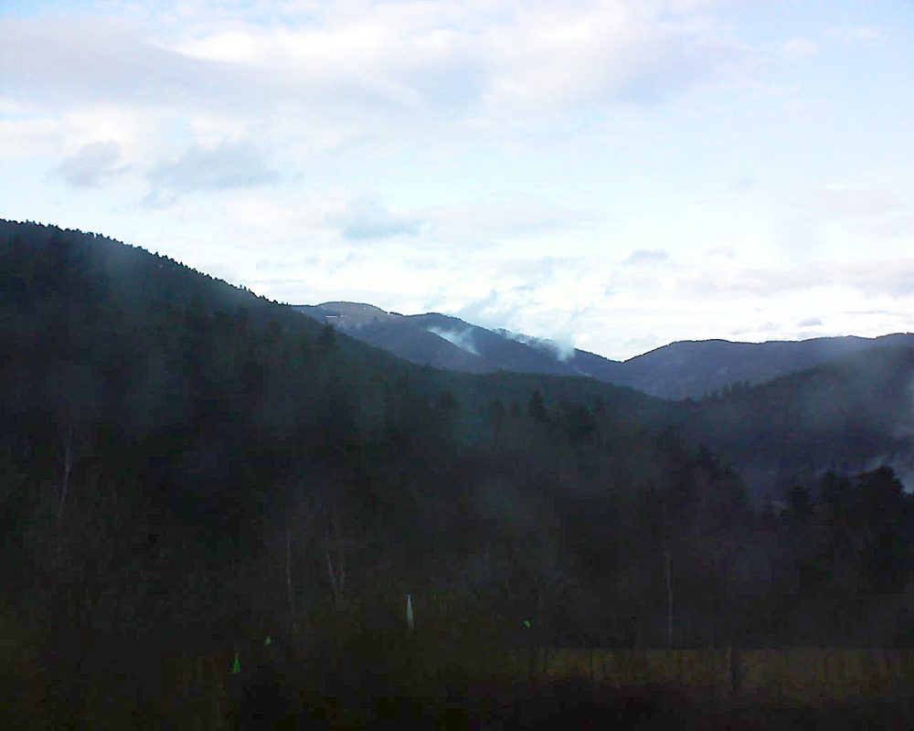 Le petit ballon vu depuis le Domaine Langmatt à Murbach le 10.03.2018 à 17:00 Le petit ballon (Alsace, Vosges) le 10.03.2018 à 17:00