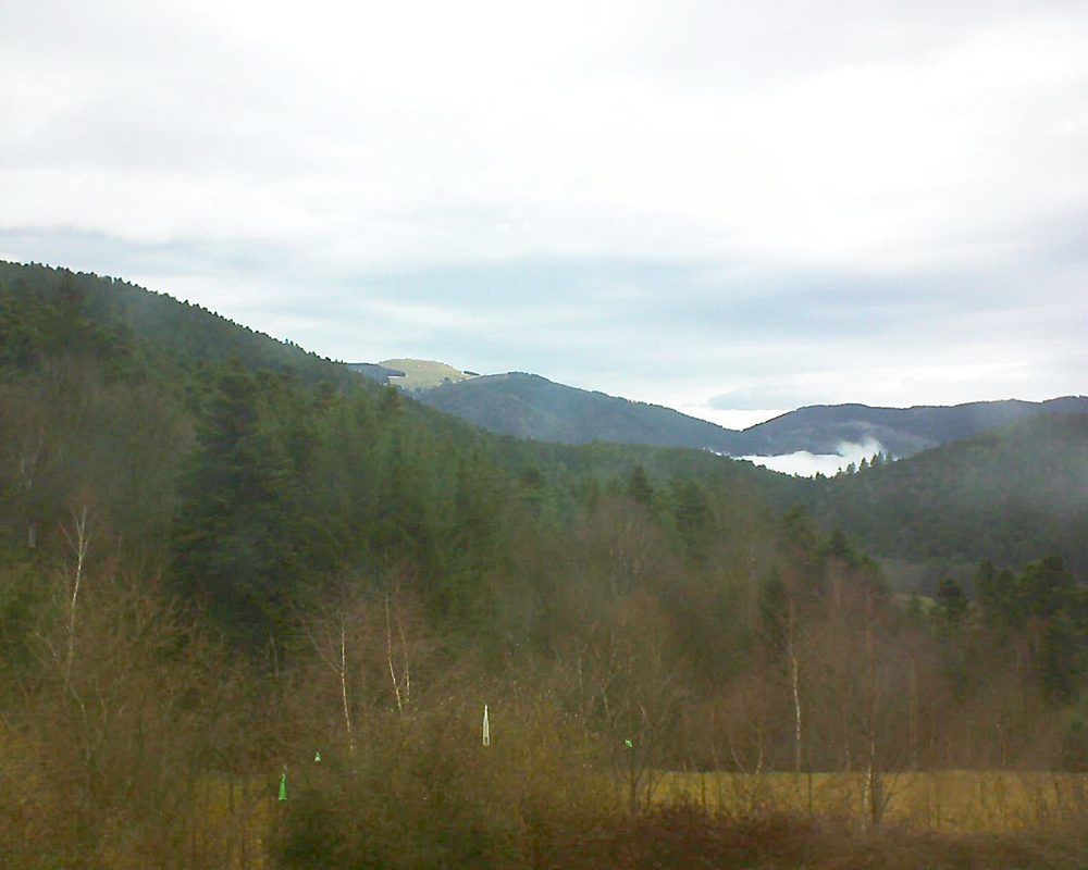 Le petit ballon vu depuis le Domaine Langmatt à Murbach le 11.03.2018 à 16:45 Le petit ballon (Alsace, Vosges) le 11.03.2018 à 16:45